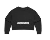 Women's Black Crop Crew