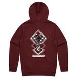 Unisex burgundy Giraffe Hoodie